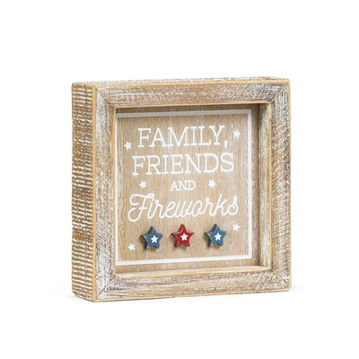 Summer Days & Fireworks Double Sided Wood Sign