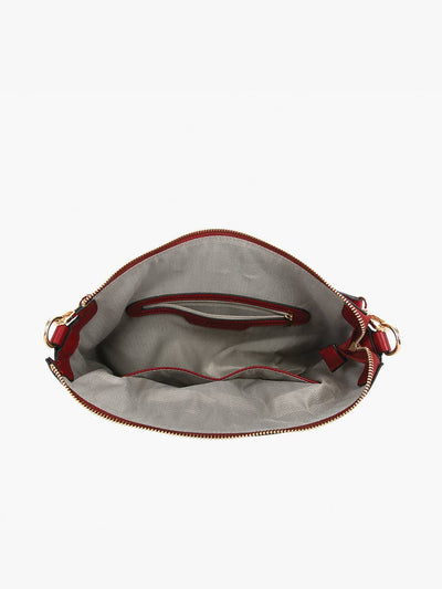 Aurelia Studded Hobo w/ Crossbody Strap: Peacock