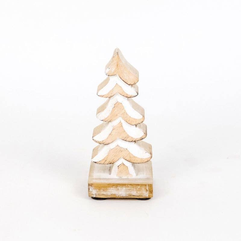 Snowy Tree Wood Decor