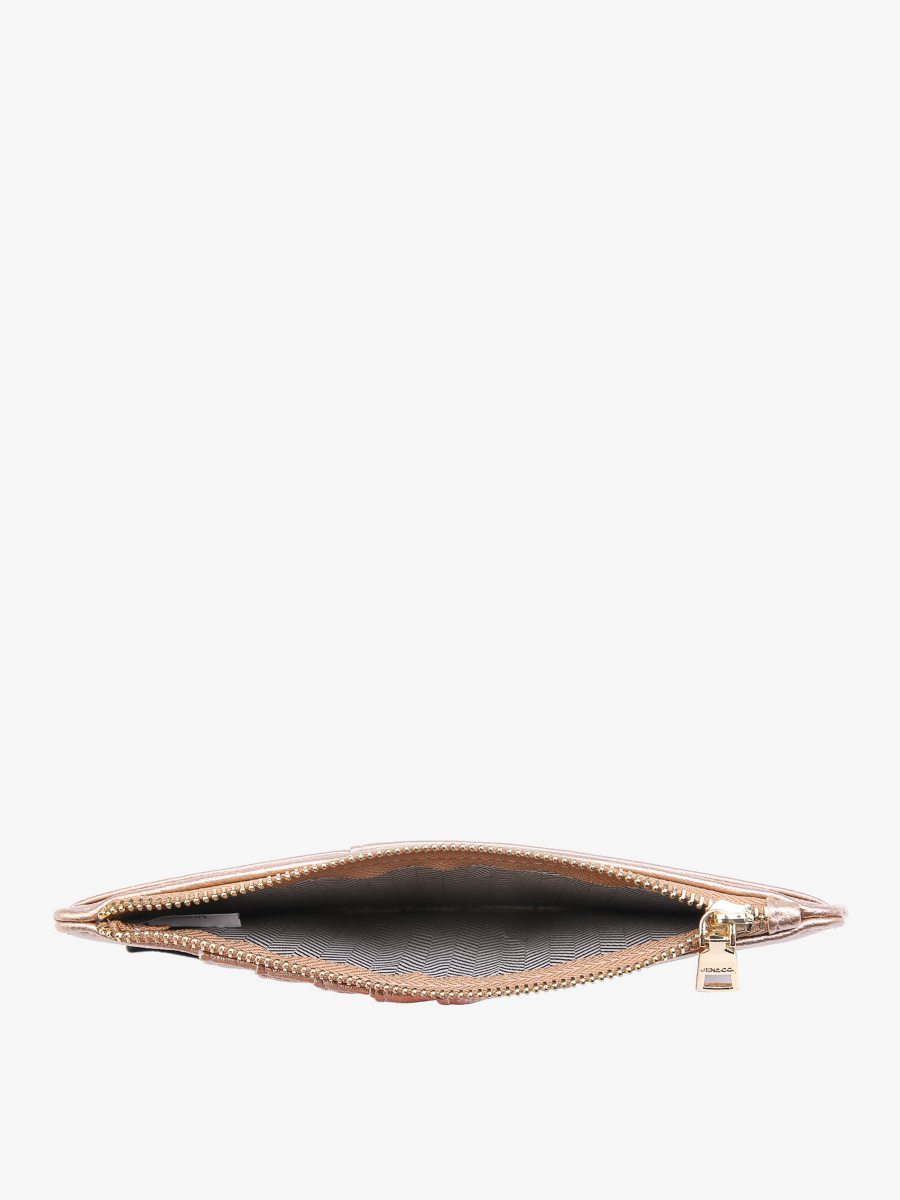 Saige Slim Card Holder Wallet: Deep Coral