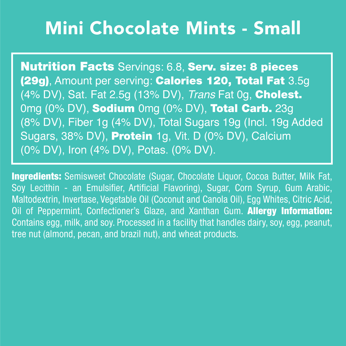 Mini Mint Chocolate Candies