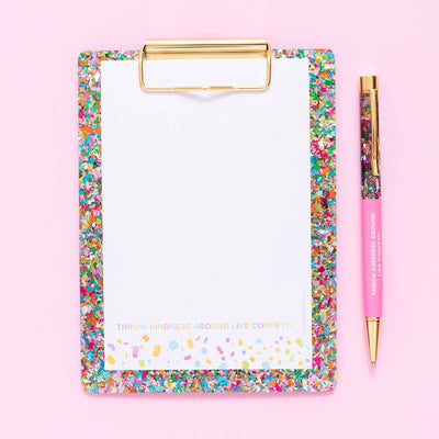 Mini Colorful Confetti Clipboard w/ Notepad Set: Taylor Elliott Designs