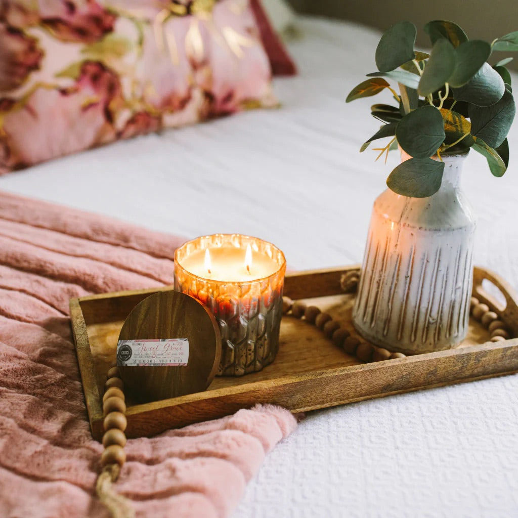 Sweet Grace Metallic Gold Jar Candle 15.7oz