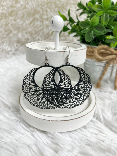 Delicate Circle of Lacy Earrings