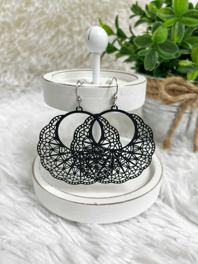 Delicate Circle of Lacy Earrings