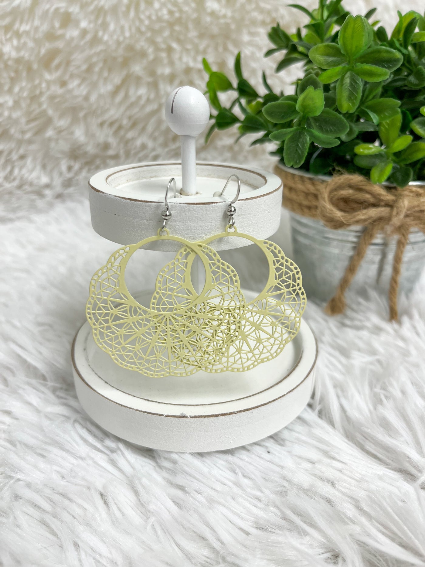 Delicate Circle of Lacy Earrings