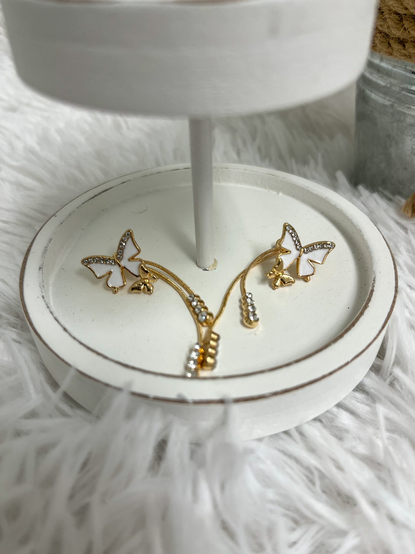 Golden Butterfly Earrings