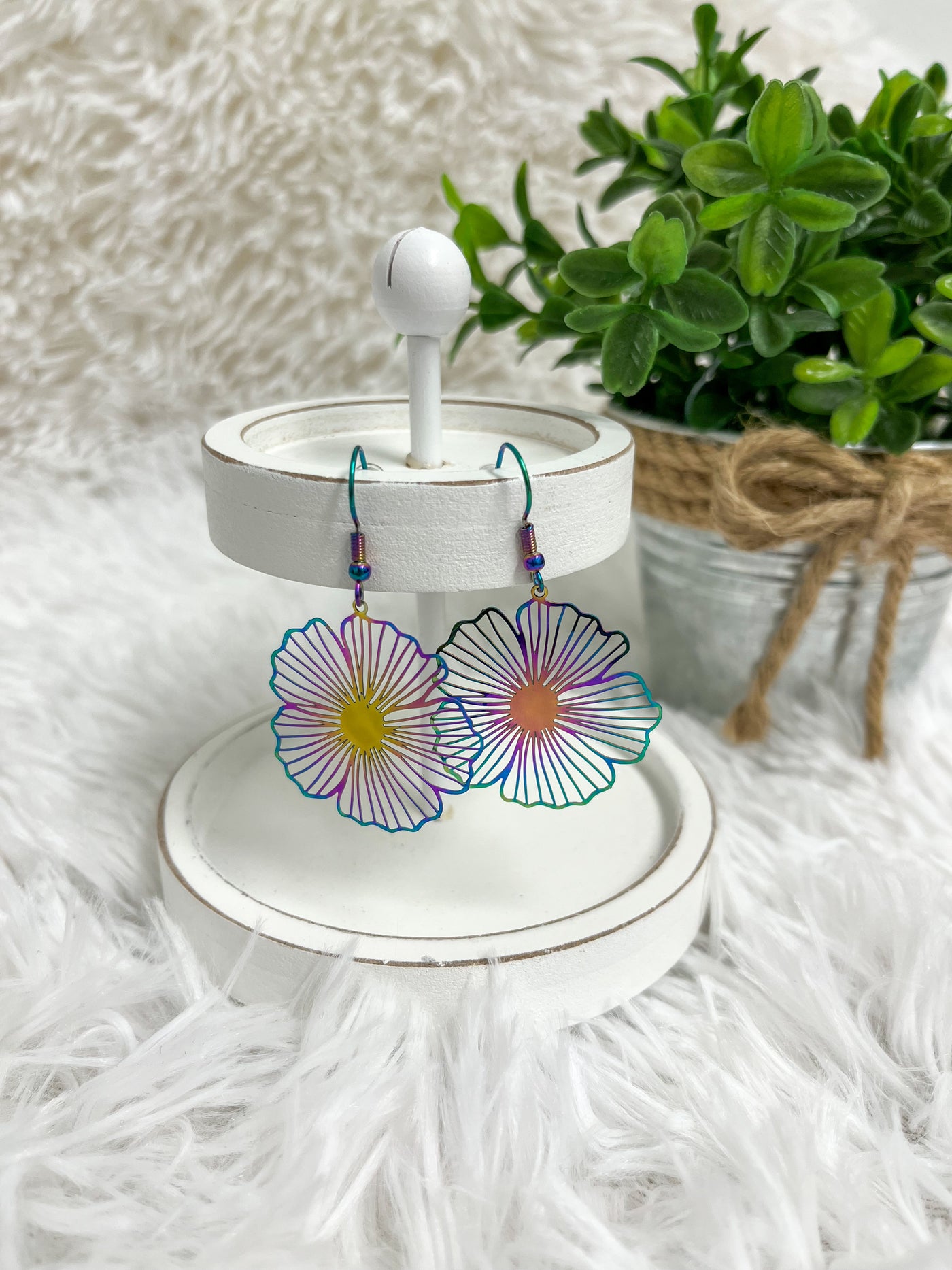 Multicolor Flower Earrings