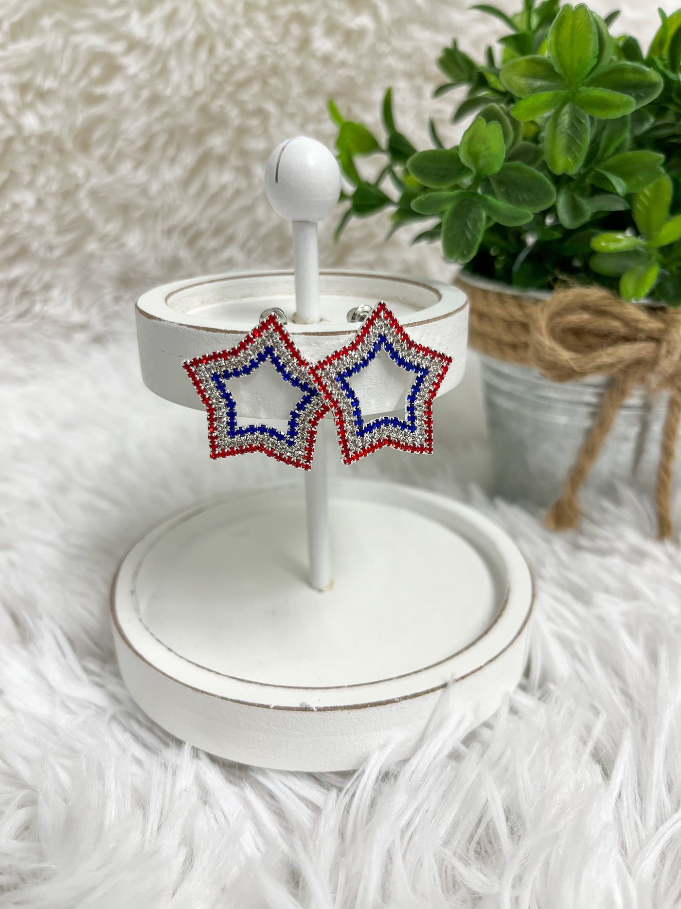 Red White and Boom Earrings