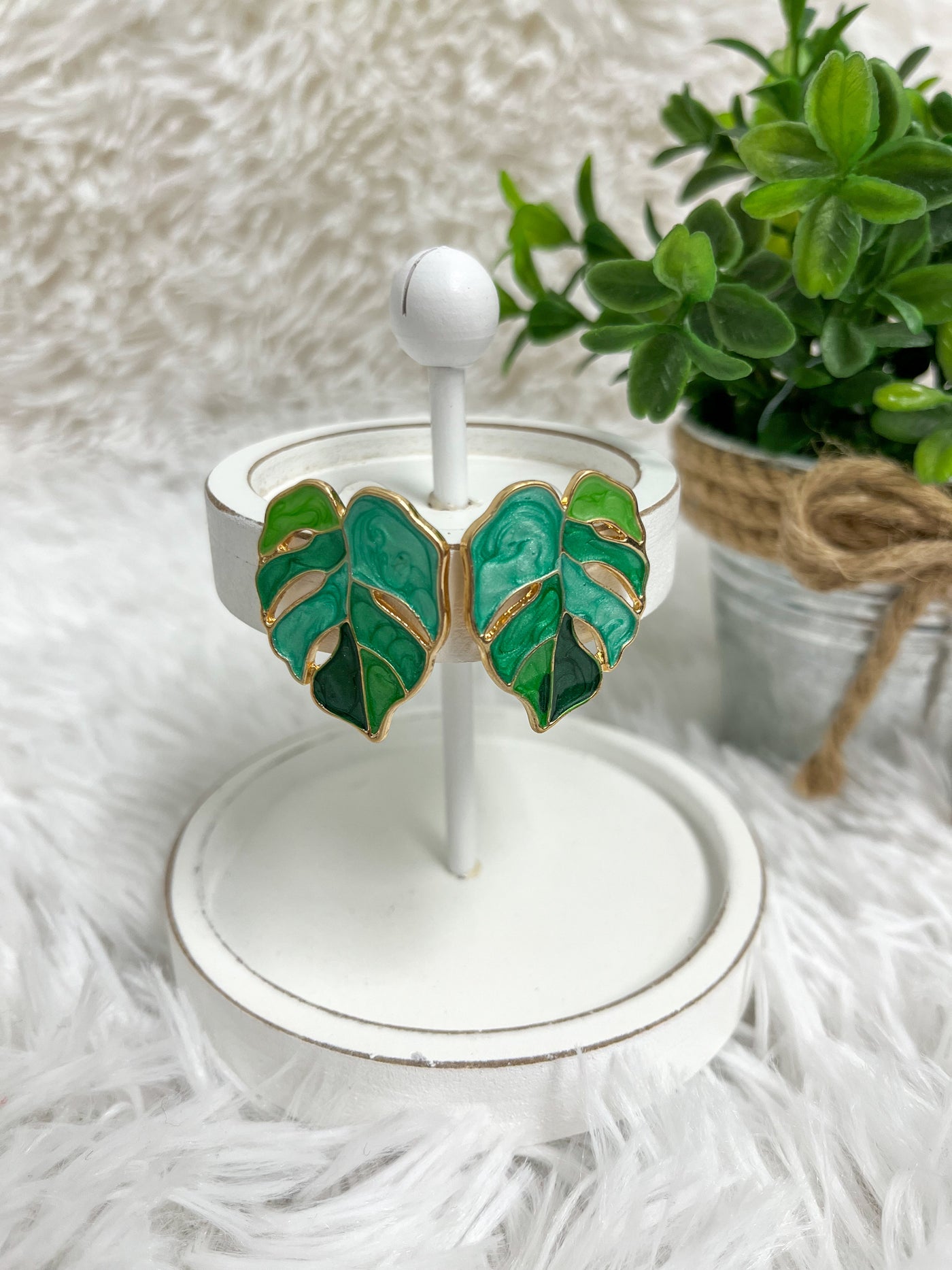 Tropical Leaf Earrings
