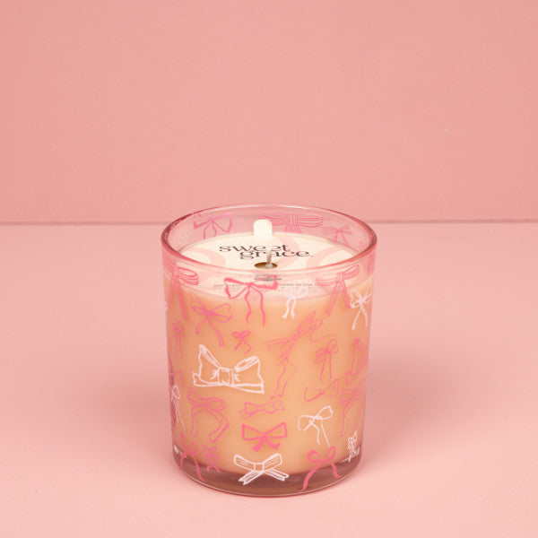 Sweet Grace Pink Bow Candle