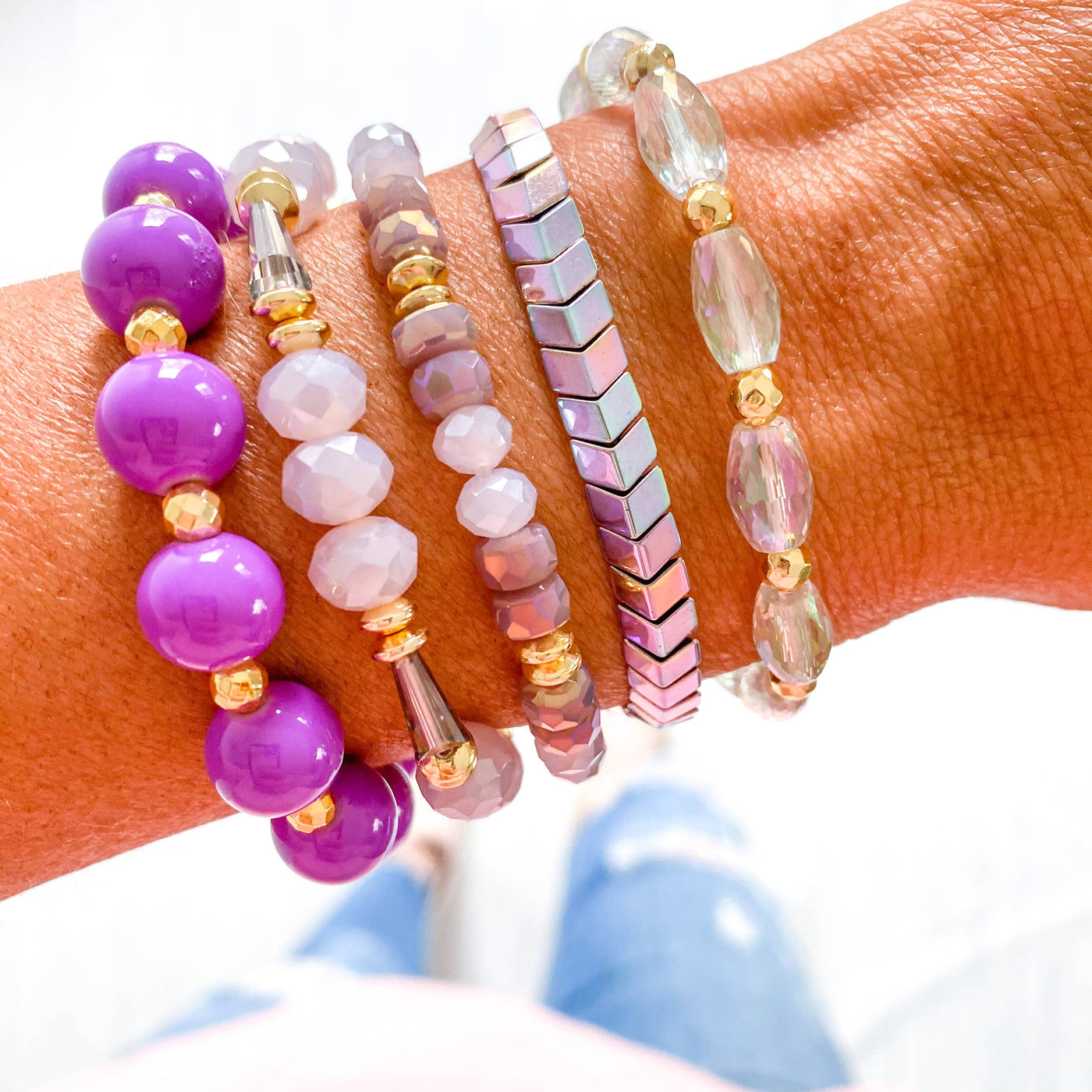 Wanderlust Lavender Bracelet Stack