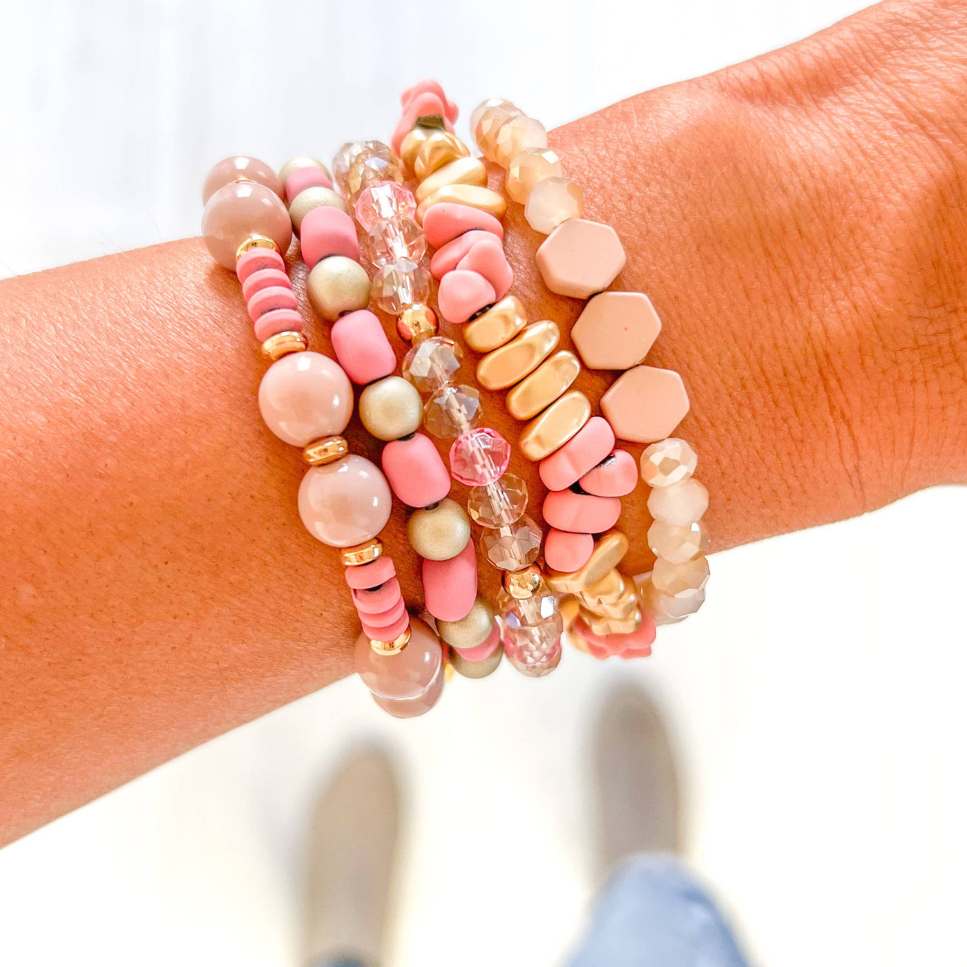 Oh My Heavens Baby Blush & Pink Bracelet Stack