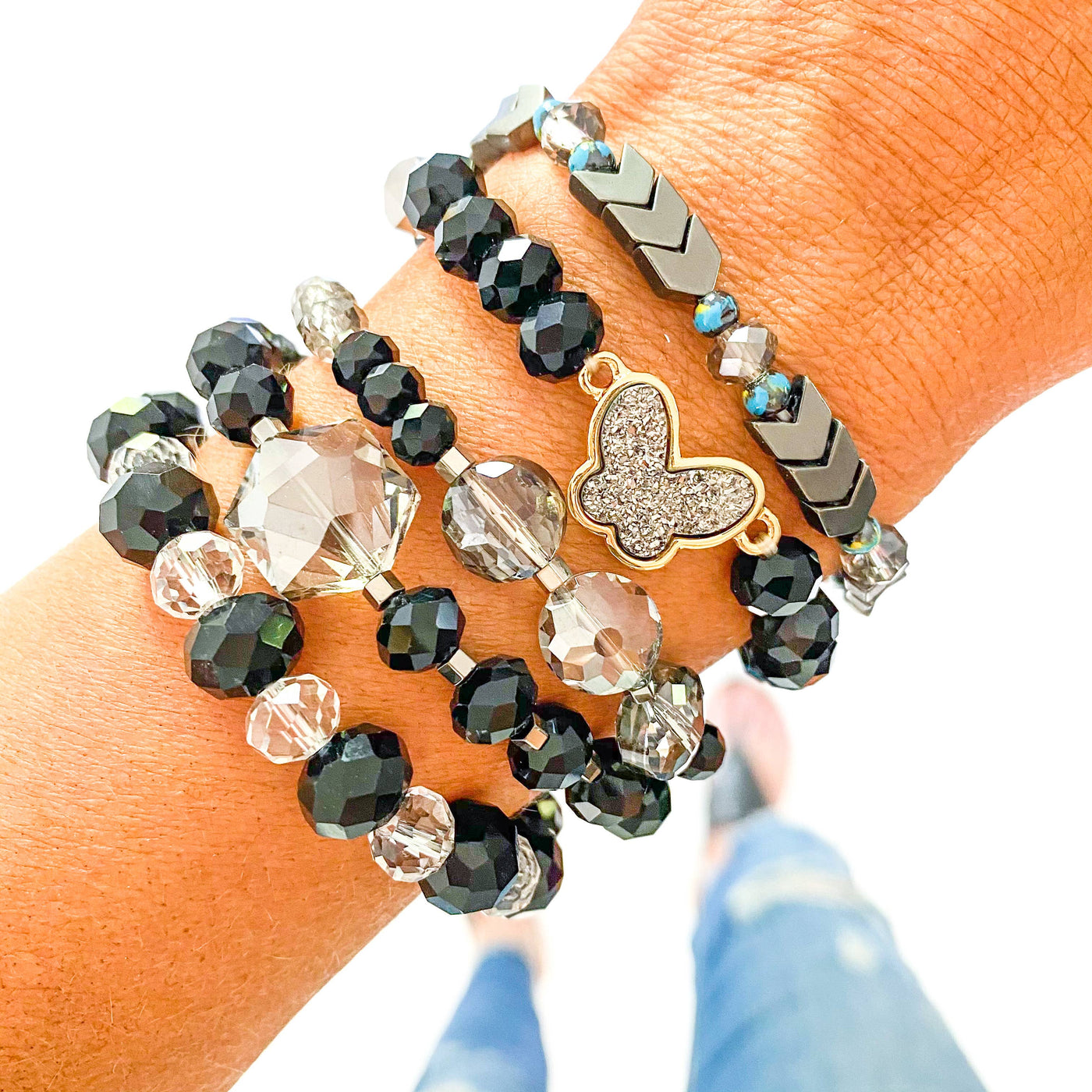 Fly Your Wings Bracelet Stack