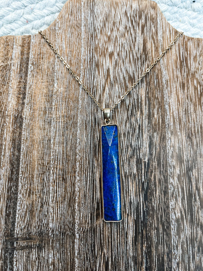 Tell Me You Love Me Rectangle Drop Necklace
