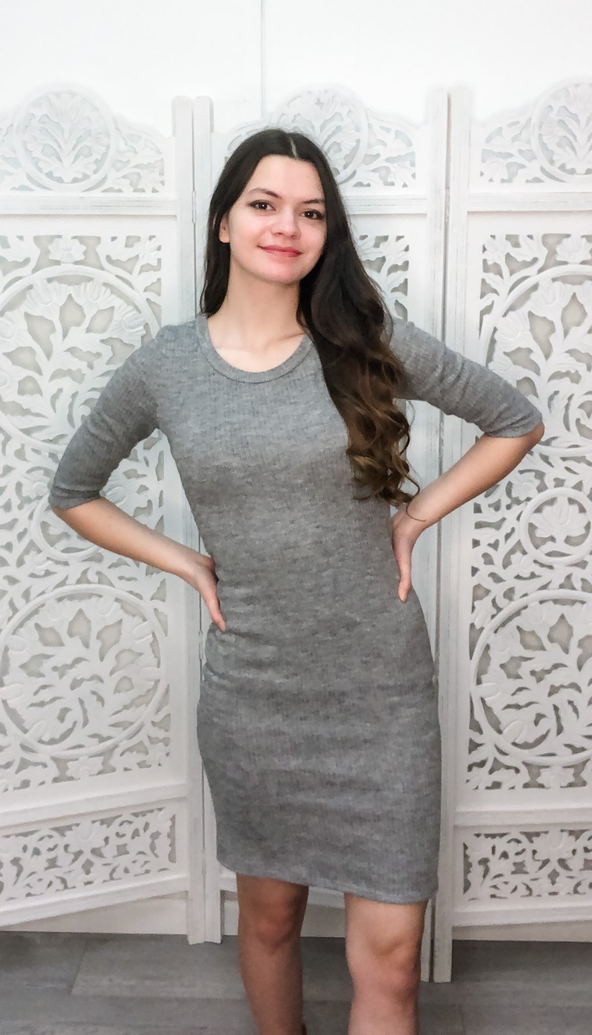 Forever Basic Gray Dress