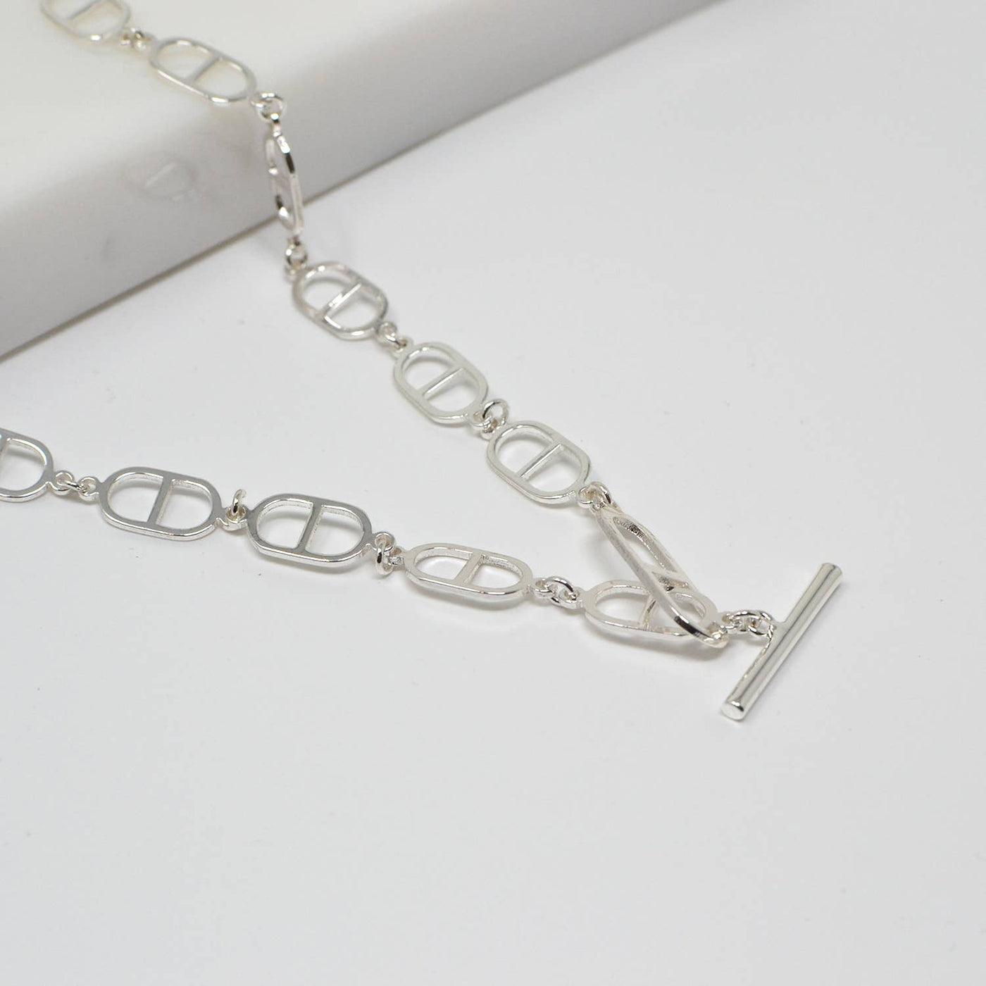 All Linked in Silver Necklace