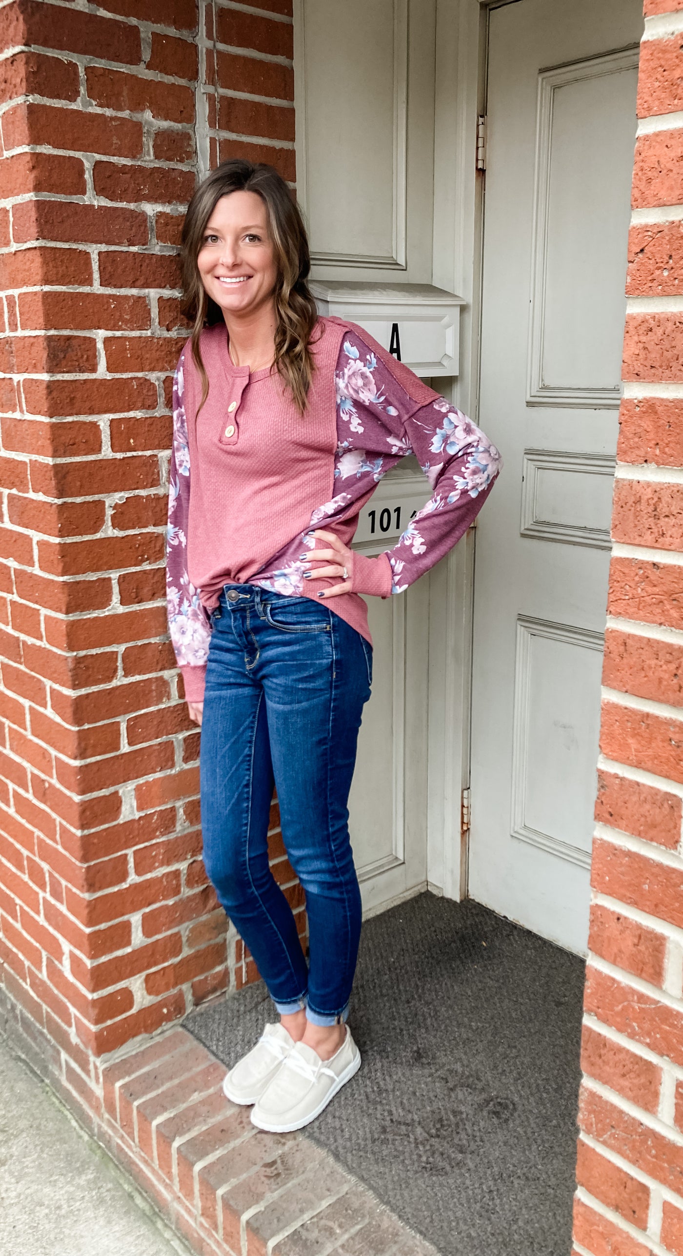 Winter Floral Top