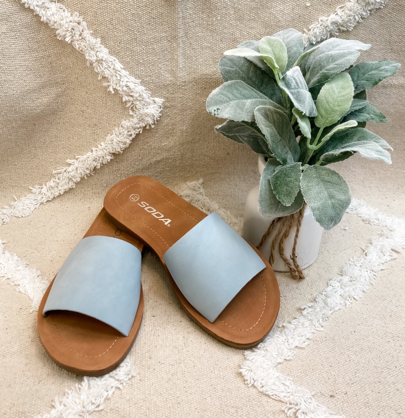 Walking On A Cloud Light Blue Sandals