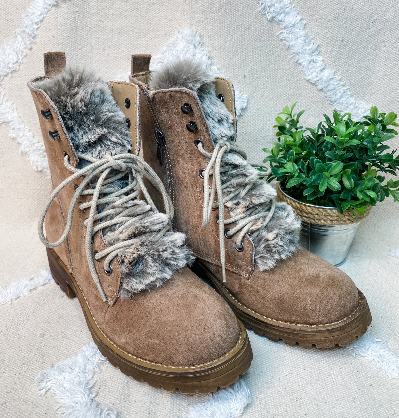 Farrah Tan Tie Boot Shoes